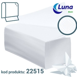 LUNA Ręcznik ZZ biały, PREMIUM Easy Soft cel.2war.23x21cm,#22515 / 3000szt